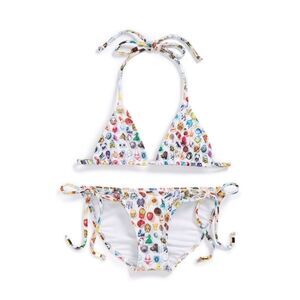 NWT Zara Terez 'Emoji' Two-Piece Swimsuit [Little girls sz 4] #299‎ NEW